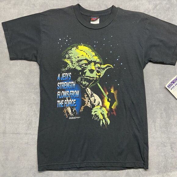 NWT Vintage 1997 Star Wars Yoda Return Of The Jedi Movie Promo 90's Size XL - Picture 2 of 10